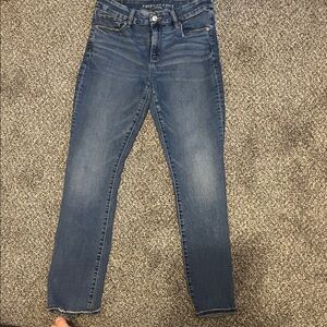 American Eagle Outfitters High Rise Dark Blue Jeans